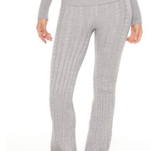 Forever 21 Foldover Grey Sweater-Knit Pants Size XL NWT - Picture 1 of 1